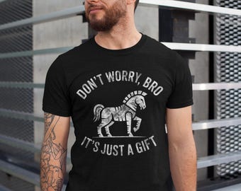 Trojansk häst grafisk t-shirt | Mytologi-tröja | Grekisk historia-tröja | Iliaden-t-shirt | Historisk myt-tröja | Trojanska krigets gåva | Homeros