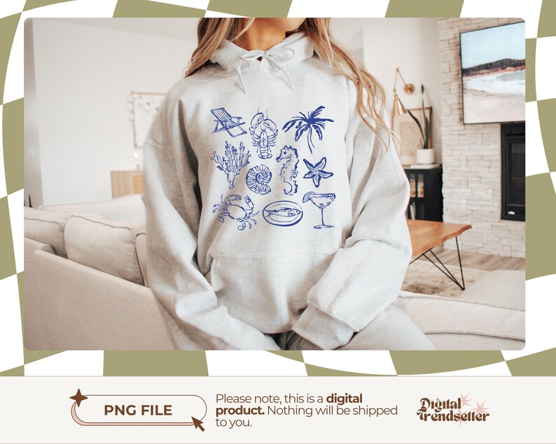 Retro Beach Club T-shirt PNG Vintage seaside tee design Retro ocean life aesthetic sublimation for coastal summer and beach lovers
