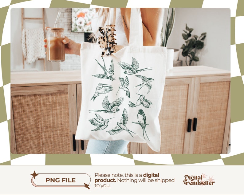 Retro Nature Animal Tshirt Png Pack Vintage Inspired Tattoo Bird T-shirt Bundle