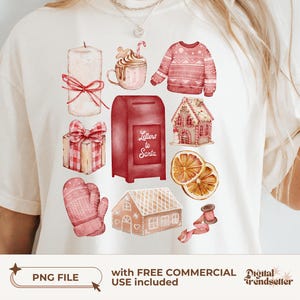 Retro Christmas Sublimation Png Cute Christmas Png Trendy Pink Christmas Design Cozy Holiday Vibes Png Girly Vintage Christmas Shirt Png