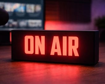 On Air Sign LightBox, On Air Lighted Sign, 3d Printed Lamp, Customizable Podcast Sign, Light Up Sign, On Air Led Sign, Custom Light box