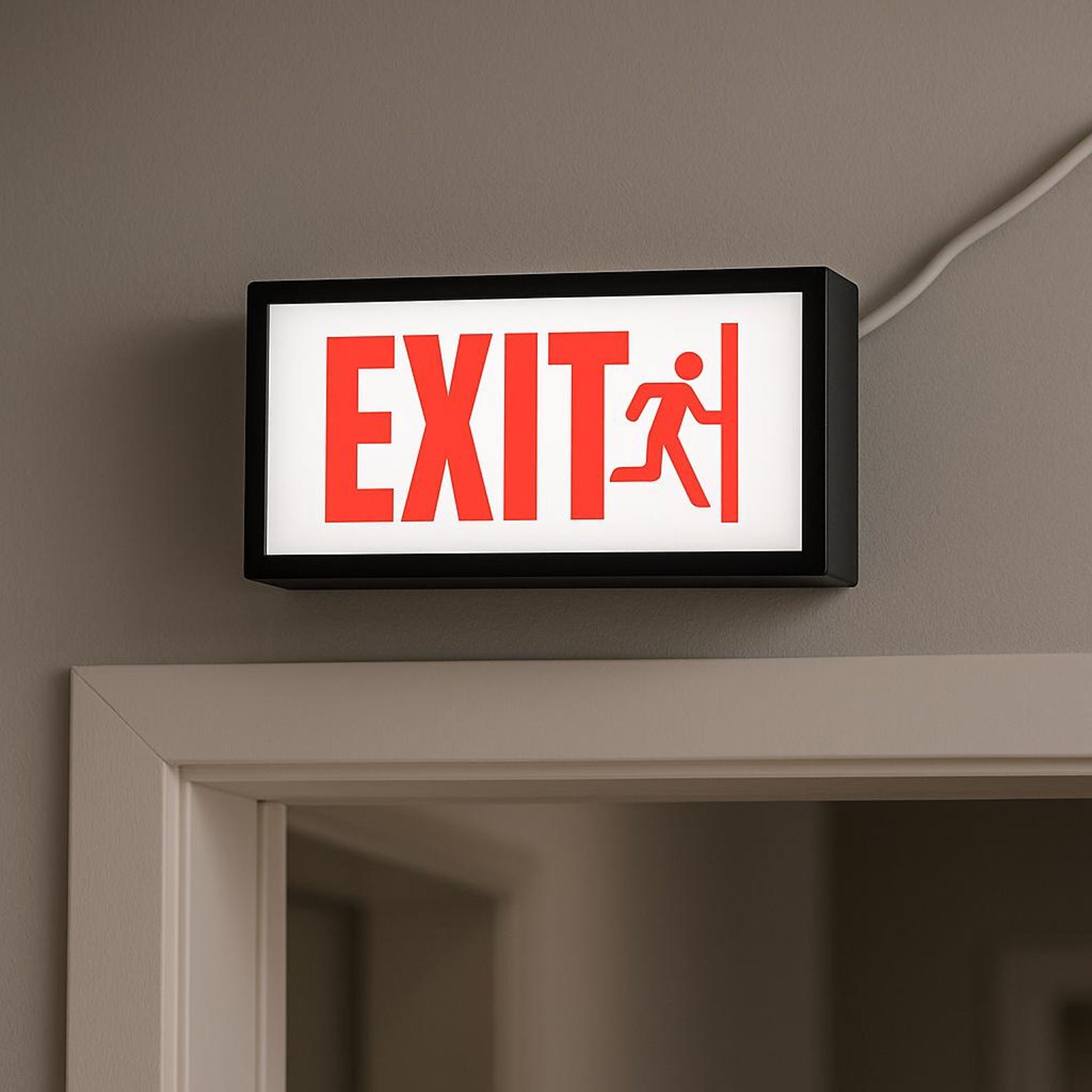 Exit Lightbox Sign, Restaurant Exit Sign, Cafe Shop LED Direction Sign ...