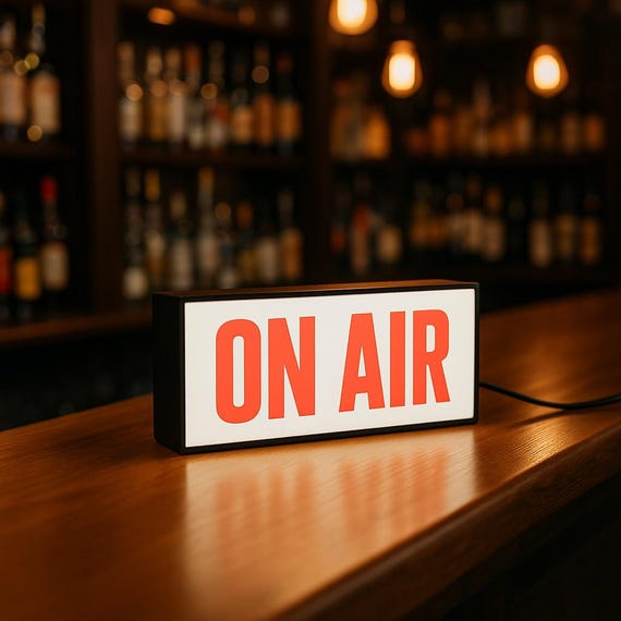 On Air Sign LightBox, On Air Lighted Sign, 3d Printed Lamp, Customizable Podcast Sign, Light Up Sign, On Air Led Sign, Custom Light box