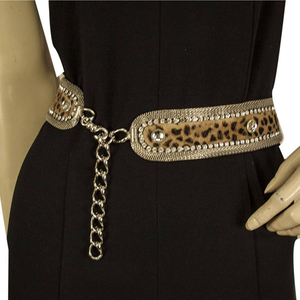 Leopard Print Chain Belt - Etsy display picture 3