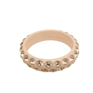 Blumarine Women’s wide Pink Crystals Studded Strass Shiny bangle bracelet