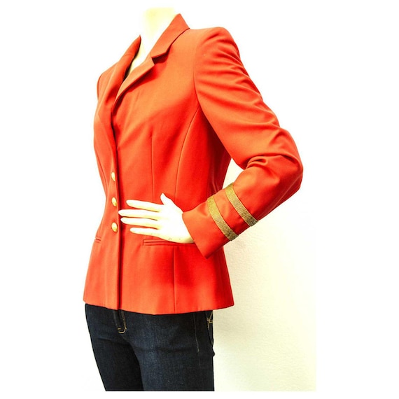escada エスカーダ　ジャケット　34　S オレンジ Vintage Escada Blazer and Bustier Set in Bright Orange