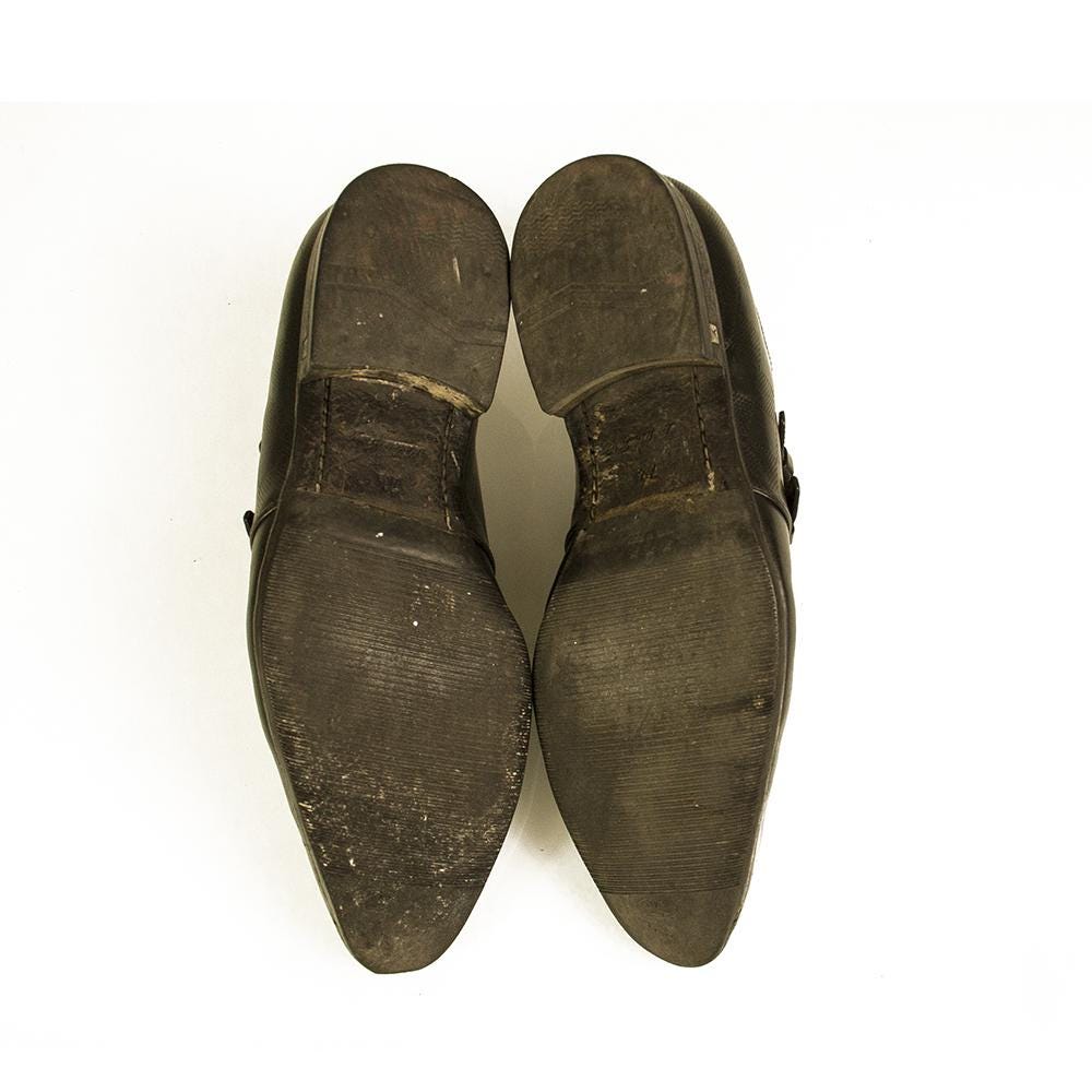 Louis Vuitton Damier Monk Straps - Black - 9.5 LV(UK)/10.5 US - Exquisite Cond. LOUIS VUITTON District black Damier check emboss calf buckle  main image 3