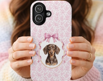Personalisierte Haustier Foto Fall Personalisierte Hund iPhone Hülle mit Haustier Name Personalisierte Katze Telefon Fall Geschenk für Hundeliebhaber, Toile de Jouy