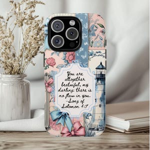 Bible Verse Design Cover for iPhone 16 15 14 13 12 11 PRO Max Plus, Samsung Galaxy S24, S23, S22, S21, Ultra FE Plus Note 10 Cover