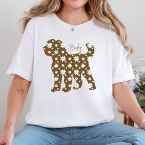 Floral Golden Doodle Comfort Colors® Shirt, Goldendoodle Dog Mom Wildflower T-shirt, Cottagecore Tee, Gift for Puppy Lover Owner New Mama
