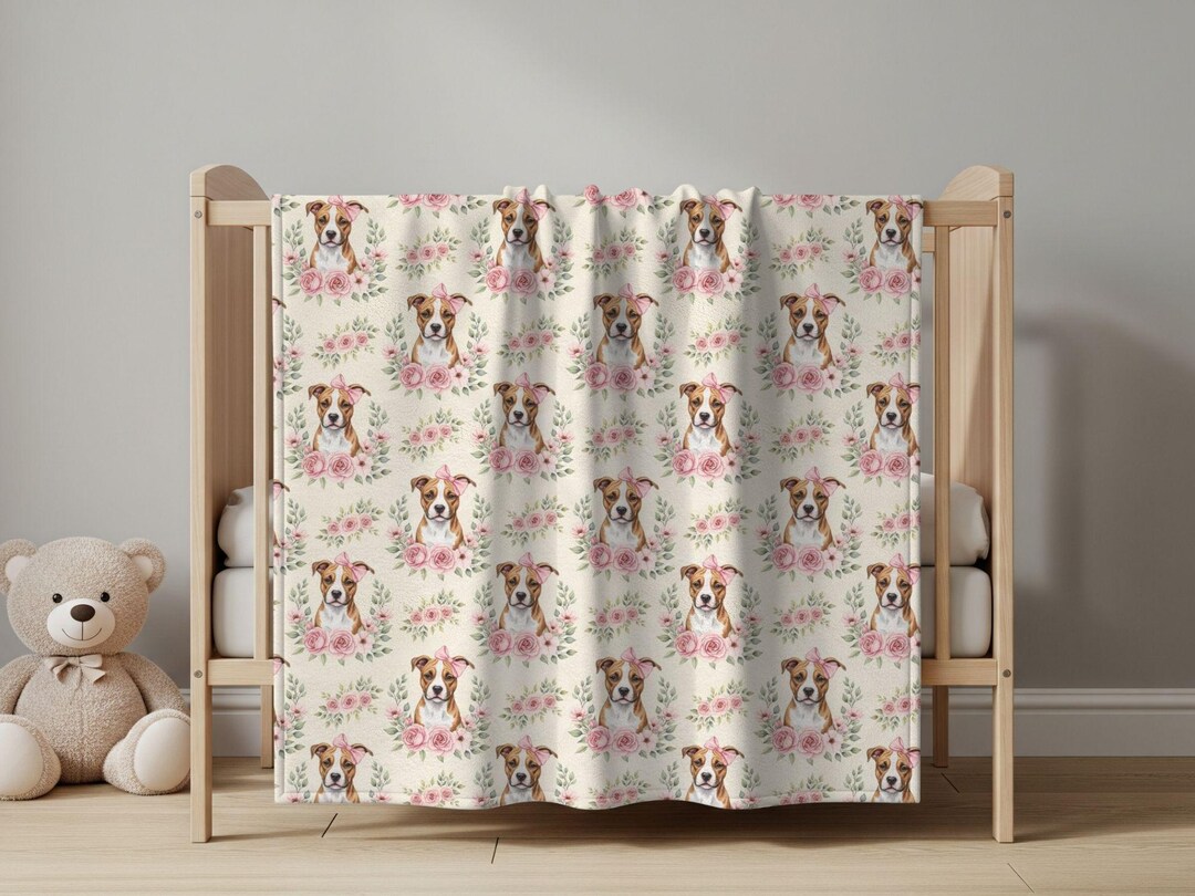 MONNALISA - Rose & Bow Puppy Blanket- Pink