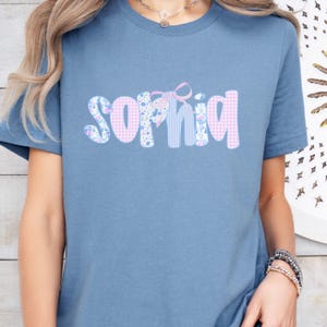 Custom Name Shirt, Custom Grandma Shirt, Personalized Shirt, Customized Shirt for Mom, Custom Floral Name Shirt, Grandmillenial Floral Name