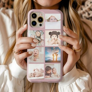 Personalized Custom Picture Collage Phone Case, Photo Collage iPhone 16,15,14,13, Galaxy S24 Ultra,S23, S22+, Custom Photo Phone Case
