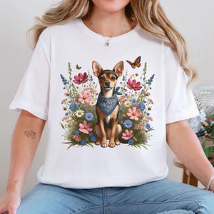 Chiweenie Floral Dog Mama Shirt Gifts Hers For Dog Mom Person Sweater, Wildflower Dog Shirt for Person, Flower Dog Lover Mama Shirt