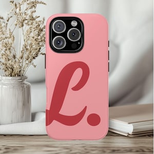 Personalized Large Initial Phone Case For iPhone 16 15 14 13 12 11 Pro Max, Samsung Galaxy S23 Ultra Custom Case, iPhone 8 Plus Case, Pixel