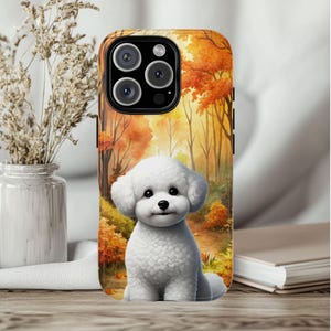 Bichon Dog Phone Case, Dog Lover Gift, Dog Memorial Case Phone Case for iPhone 16 15 14 13 Pro Max Samsung Galaxy, Google Pixel