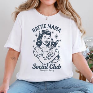 Rat Terrier Vintage Style Shirt, Custom Dog Mama Shirt, Social Club Custom Personalized Name, Women&#39;s Shirt,Gift for Dog Lovers,Gift for Her