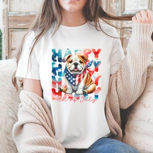 4th Of July Bulldog T Shirt Independence Day Bulldog Mom Shirt Bulldog Gifts Dog Mama Birthday July 4th Patriotic Tee