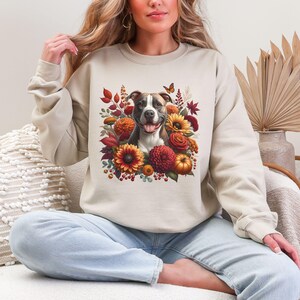 Pitbull Sweatshirt Pitbull Sweater Pitbull Mom Shirt Pitbull Mama Pitbull Gifts Pitbull Crewneck Wildflower Sweater Pit Bull Clothing