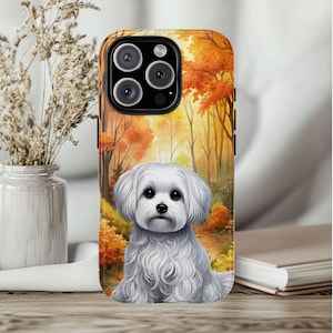 Maltese Dog Phone Case, Dog Lover Gift, Dog Memorial Case Phone Case for iPhone 16 15 14 13 Pro Max Samsung Galaxy, Google Pixel