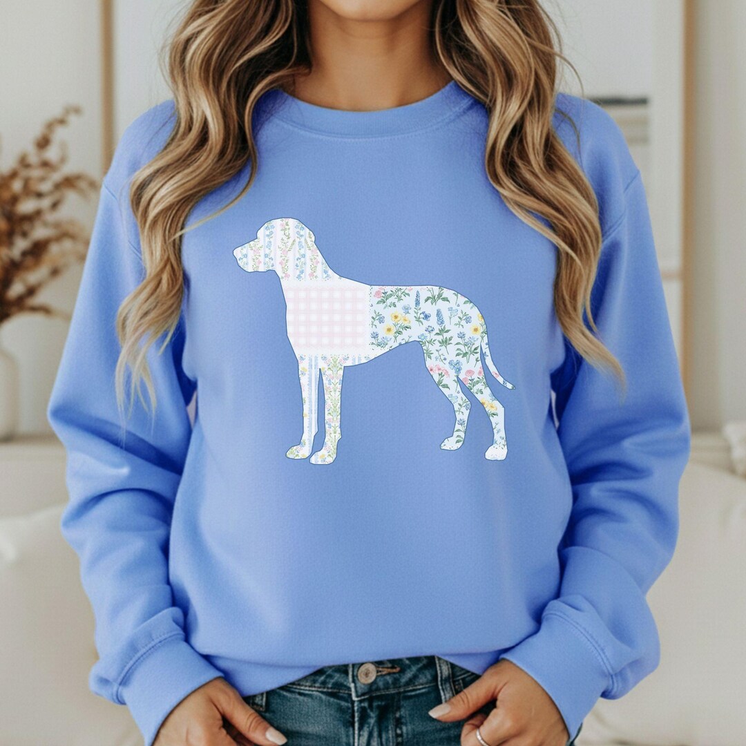 Floral Patchwork Rhodesian Ridgeback Dog Shirt, Coquette Ridgeback ...