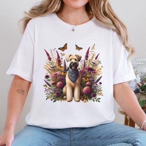 Wheaten Terrier Floral Dog Mama Shirt Gifts Hers For Dog Mom Person Sweater, Wildflower Dog Shirt for Person, Flower Dog Lover Mama Shirt