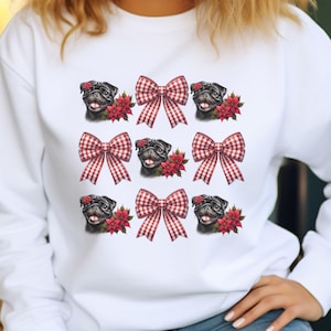 Pug Christmas Sweatshirt, Dog Lover Gift, Holiday Sweaters, Christmas Pug Shirt, Christmas Crewneck, Dog Mom Shirt, Xmas Tshirt, Pug Mama