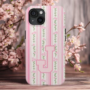 Personalized Preppy Phone Case Grandmillenial iPhone 15 Case Coquette iPhone 13 Case iPhone Cases Bow Phone Case Floral iPhone Case