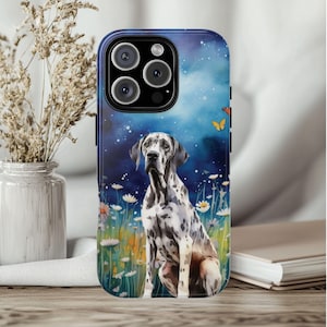 Great Dane Phone Case, Dog Phone Cover, Pet Portrait Phone Case, Dog Lover Unique Gift, Pet Portrait Memorial, Dog Mom Gift