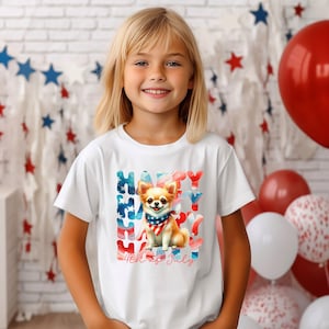4th Of July Chihuahua Kids Youth T Shirt Independence Day Chihuahua Shirt Chihuahua Gifts Dog Birthday July 4th Patriotic Tee