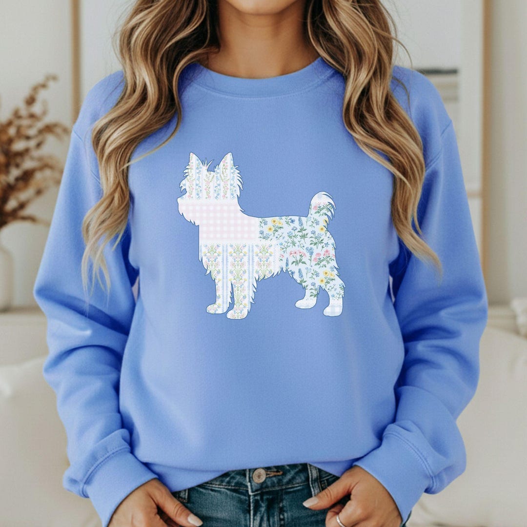 Floral Patchwork Yorkshire Terrier Dog Shirt, Coquette Yorkie Shirt ...