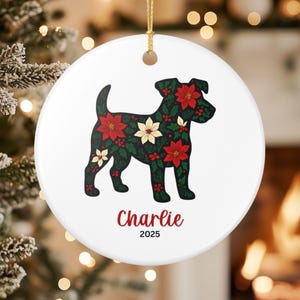 Personalized Jack Russell Terrier Christmas Ornament, Jack Russell Terrier Ornament, Jack Russell Terrier Gift, Custom Dog Keepsake Ornament