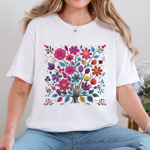 Wildflower Tshirt, Wild Flowers Shirt, Floral Tshirt, Flower Shirt, Gift for Women, Ladies Shirts, Best Friend Gift Shirt,Nature Lover Shirt