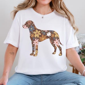 Floral Rhodesian Ridgeback Comfort Colors® Shirt, Ridgie Dog Mom Wildflower T-shirt, Cottagecore Tee, Gift for Dog Lover, Puppy Owner Mama