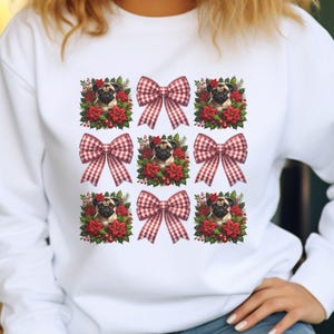 Pug Christmas Sweatshirt, Dog Lover Gift, Holiday Sweaters, Christmas Pug Shirt, Christmas Crewneck, Dog Mom Shirt, Xmas Tshirt, Pug Mama