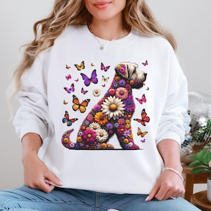 Wheaten Terrier Floral Dog Mama Shirt Gifts Hers For Dog Mom Person Sweater,Wildflower Dog Shirt for Person,Flower Dog Lover Mama Sweatshirt
