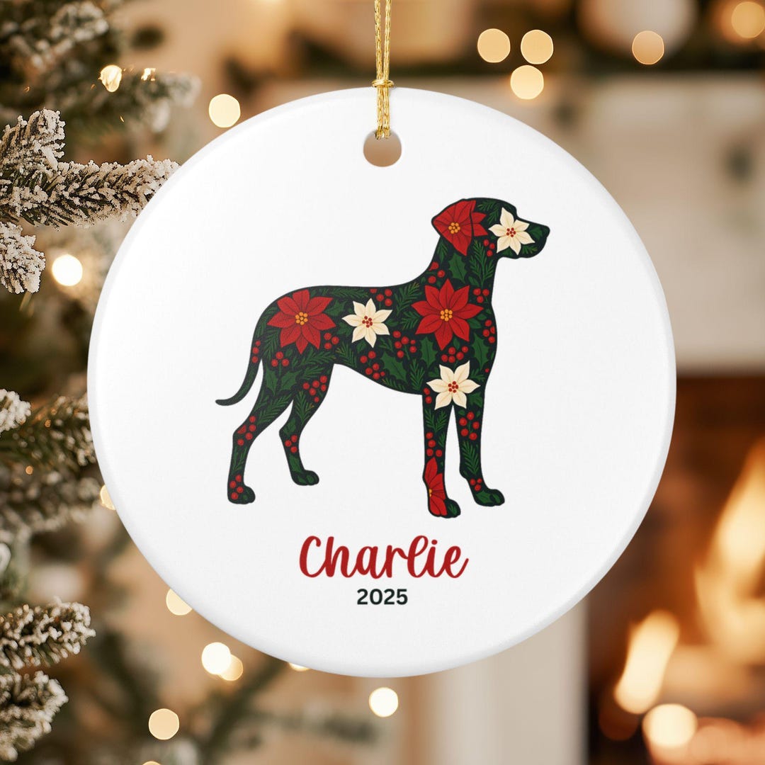 Personalized Rhodesian Ridgeback Christmas Ornament, Rhodesian ...