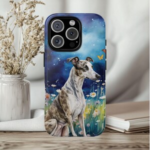 Greyhound Phone Case, Dog Phone Cover, Pet Portrait Phone Case, Dog Lover Unique Gift, Pet Portrait Memorial, Dog Mom Gift