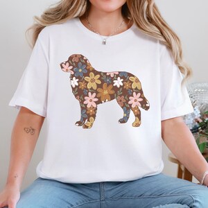 Floral Bernese Mountain Dog Comfort Colors® Shirt, Berner Dog Mom Wildflower T-shirt, Cottagecore Tee, Gift for Dog Lover, Puppy Owner Mama