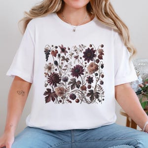 Comfort Colors® Vintage Pressed Flowers Shirt Botanical Floral Tshirt Boho Cottagecore Tee Wildflowers Floral T Shirt Gift for Gardener