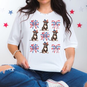 Patriotic Staffordshire Terrier Dog Lovers Tee, Cute Dog Graphic T-Shirt, Perfect for July 4th, Pet Lovers Gift, Summer Wear, Dog Mom Gift