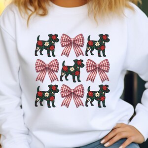 JRT hondenkerstshirt, Jack Russell Terrier hond kersttrui, vintage hondenshirt ronde hals, cadeau hond persoon haar, cadeau kerst haar
