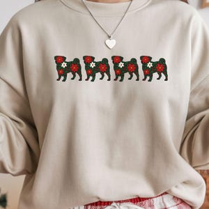Pug Christmas Sweatshirt, Dog Lover Gift, Holiday Sweaters, Christmas Pug Shirt, Christmas Crewneck, Dog Mom Shirt, Xmas Tshirt, Pug Mama