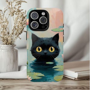 Van Gogh Phone Case Cat Meme Parody Cover for iPhone 16 Pro Max, 15 Plus, 14, 13, 12, 11, XS & Samsung S25, S24, A56, A55, Pixel 9 Pro, 8
