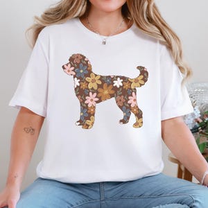 Floral Golden Doodle Comfort Colors® Shirt, Goldendoodle Dog Mom Wildflower T-shirt, Cottagecore Tee, Gift for Puppy Lover Owner New Mama