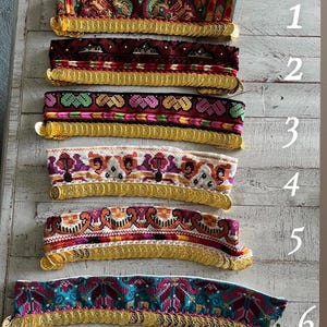 Computer embroidered headbands| traditional palestinian headbands