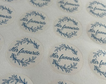 Personalised wedding stickers for favours x24