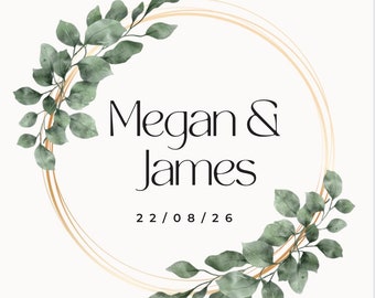 Personalised wedding stickers x48