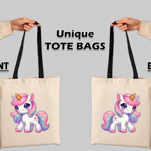 Cute Angel Kitty-draagtas – tekenfilms, huisdier, kat, engelen Leuke dubbelzijdige canvas tas, herbruikbaar cadeau voor dierbaren en vrienden