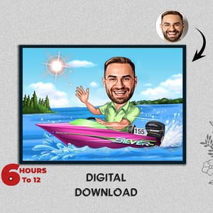 Mężczyźni Chłopcy Jazda łodzią Surfing Sporty wodne Na zewnątrz Rozrywka na świeżym powietrzu Wycieczka Statek Rejs łodzią Podróż oceaniczna Podróż morska Karykatura